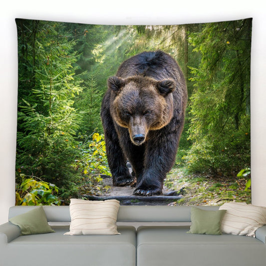 Prowling Bear Garden Tapestry - Clover Online