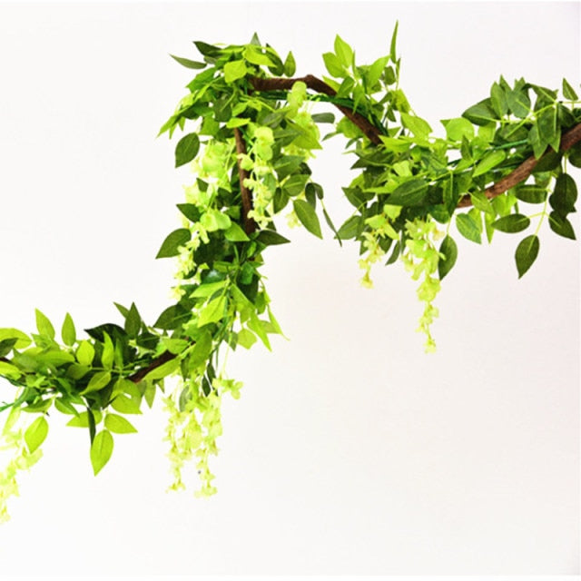 2 x Artificial Wisteria Strands - 2M Long - Clover Online