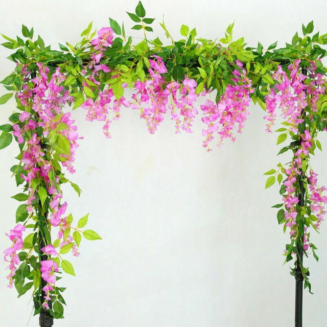 2 x Artificial Wisteria Strands - 2M Long - Clover Online