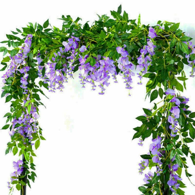 2 x Artificial Wisteria Strands - 2M Long - Clover Online