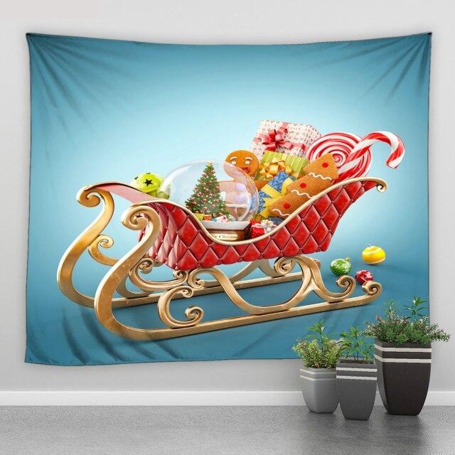 Sleigh Style Christmas Garden Tapestry - Clover Online