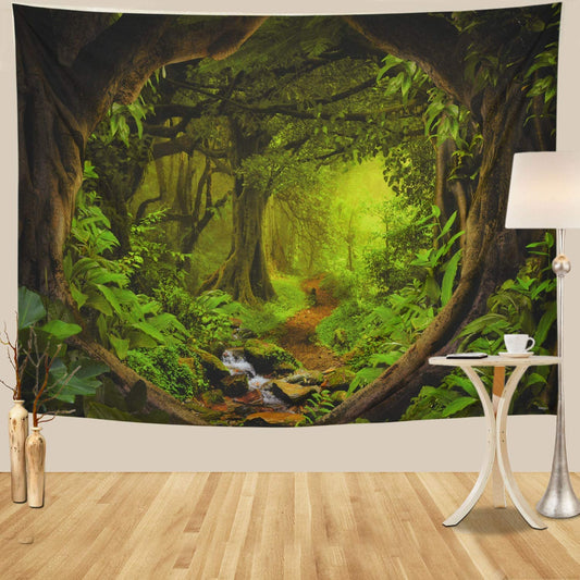 Forest Cave Garden Tapestry - Clover Online