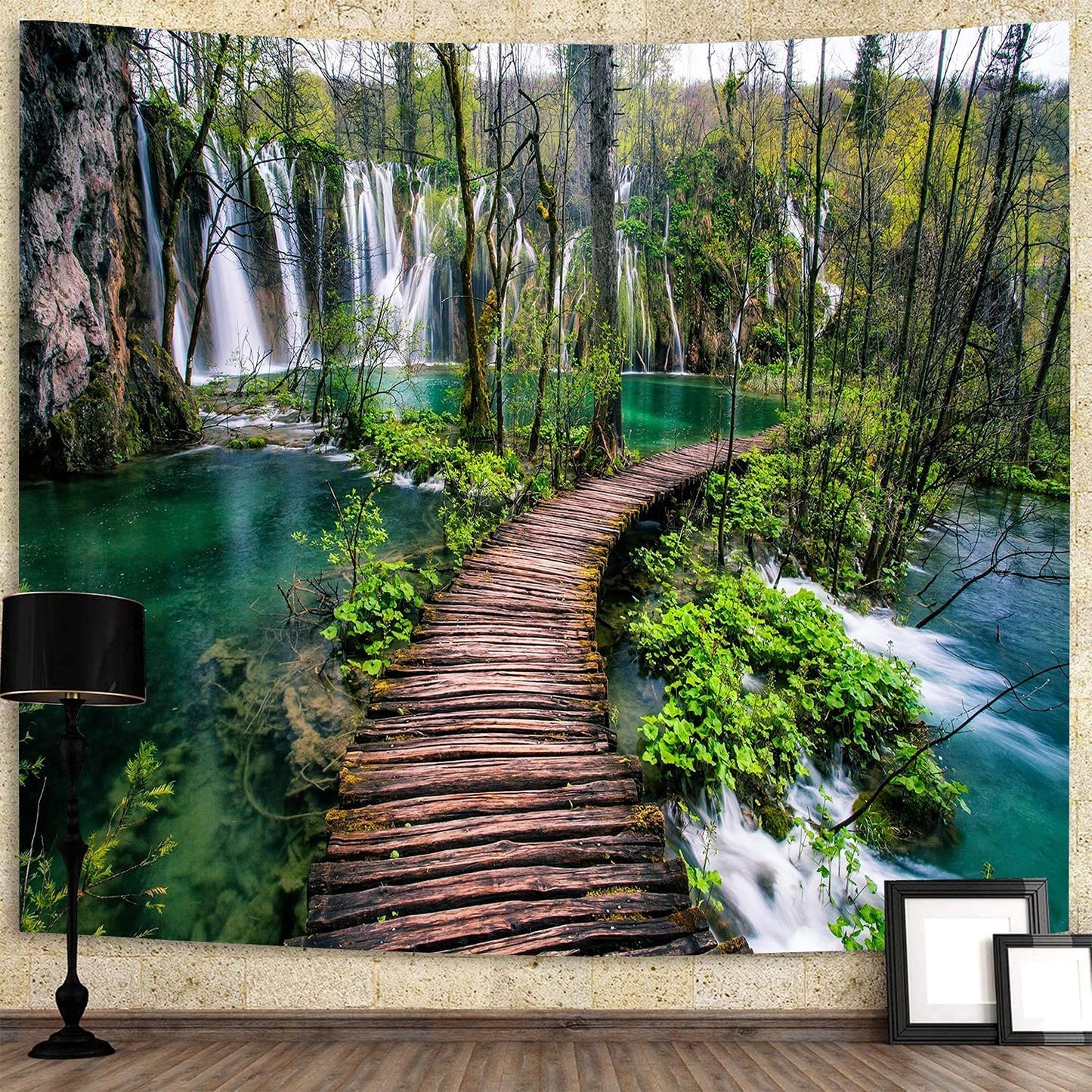 Rainforest Bridge Garden Tapestry - Clover Online