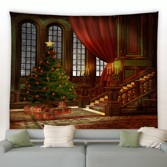 Grand Hallway Christmas Tapestry - Clover Online