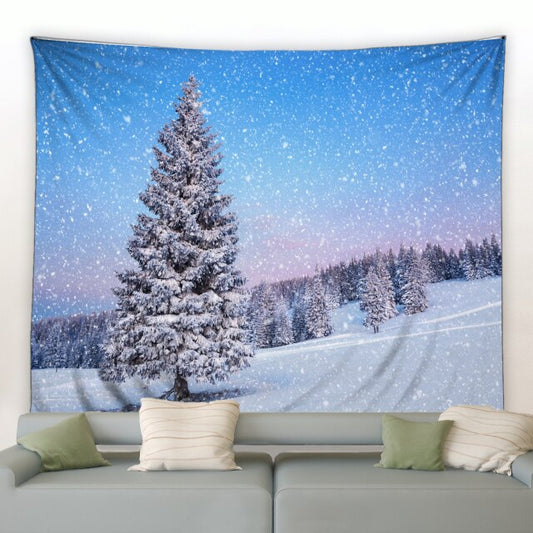 Starry Night Forest Winter Garden Tapestry - Clover Online