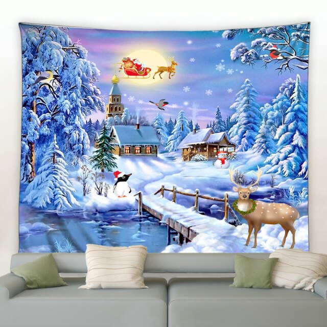 Lapland Christmas Garden Tapestry - Clover Online