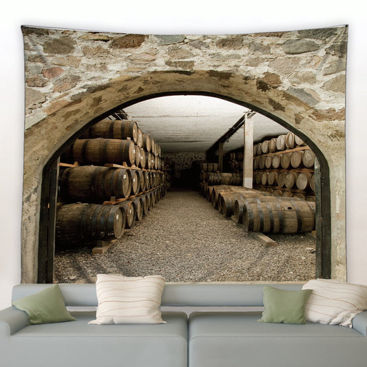 Wine Cellar Garden Tapestry - Clover Online