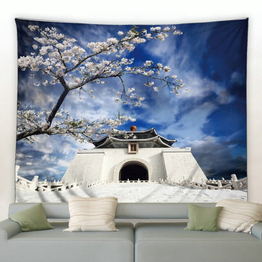 Chinese Temple Garden Tapestry - Clover Online