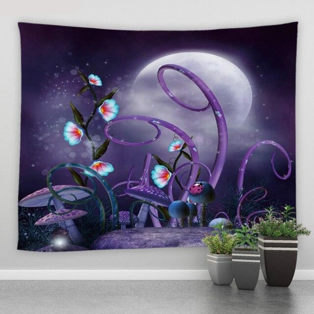 Magical Purple Garden Tapestry - Clover Online