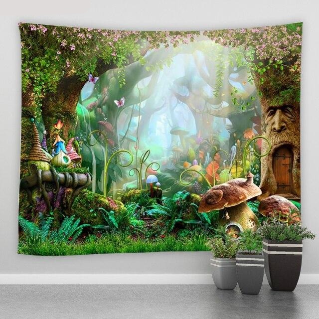 Fantasy Fairy Tale Garden Tapestry - Clover Online