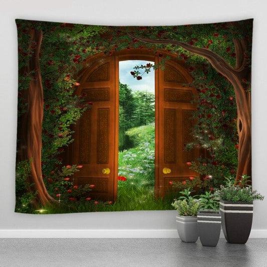 Fairy Door Garden Tapestry - Clover Online