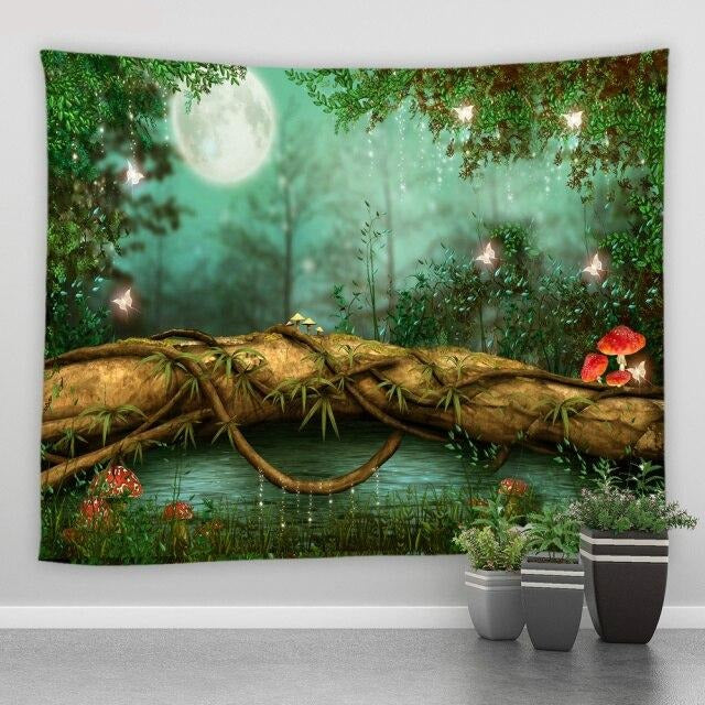 Fairy Garden Tree Branch Garden Tapestry - Clover Online