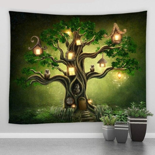 Lantern Tree Garden Tapestry - Clover Online