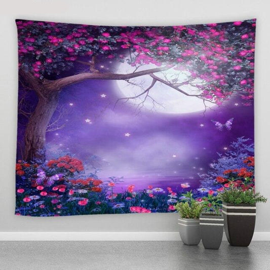 Purple Dream Forest Garden Tapestry - Clover Online