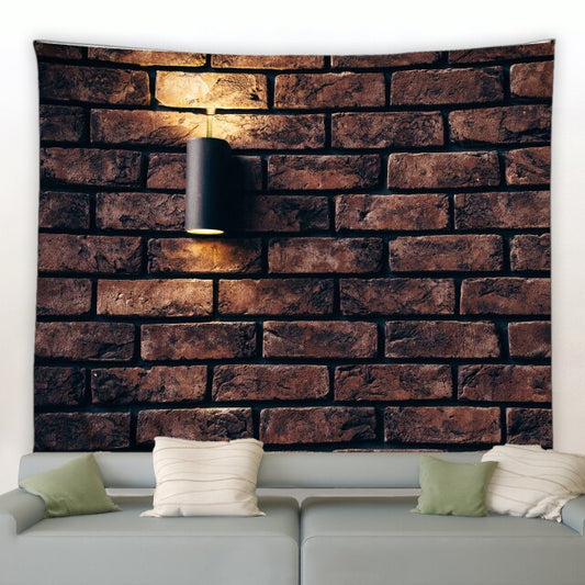 Brick Wall With Light Garden Tapestry - Clover Online