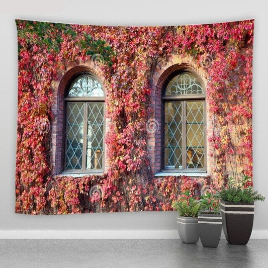 Climbing Plant Style Double Window Garden Tapestry - Clover Online