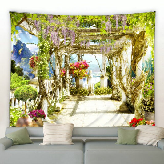 Vine Covered Arch Style Garden Tapestry - Clover Online