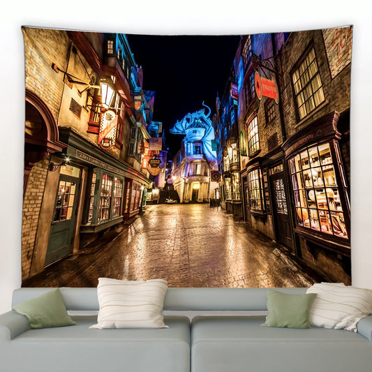 Diagon Alley Style Garden Tapestry - Clover Online