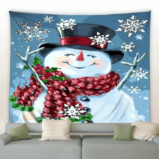 Happy Snowman Christmas Tapestry - Clover Online