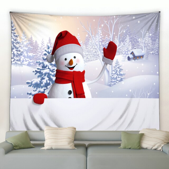Waving Snowman Christmas Tapestry - Clover Online
