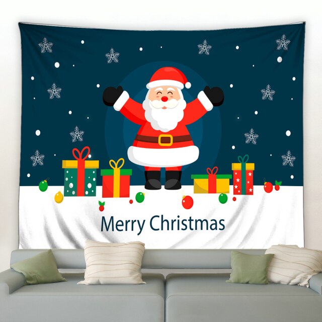Waving Santa Christmas Tapestry - Clover Online