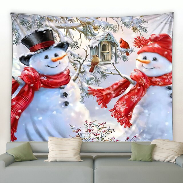 Mr and Mrs Snowman Christmas Tapestry - Clover Online