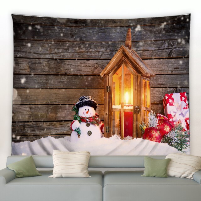 Snowman Lantern Christmas Tapestry - Clover Online