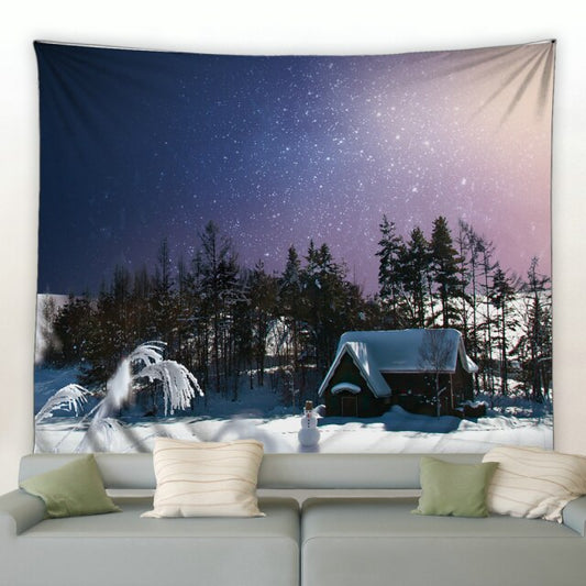Winter Cabin Tapestry - Clover Online