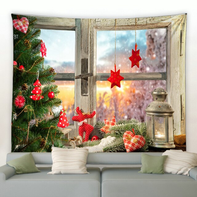 Christmas Night Window Tapestry - Clover Online