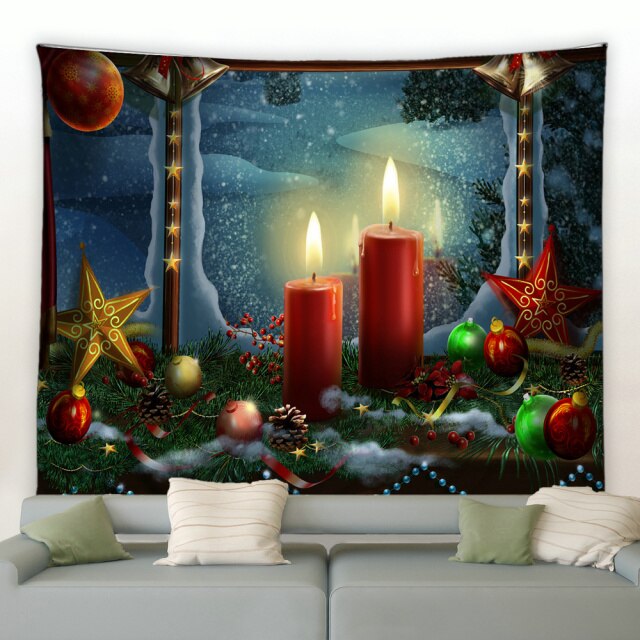 Christmas Candles Tapestry - Clover Online
