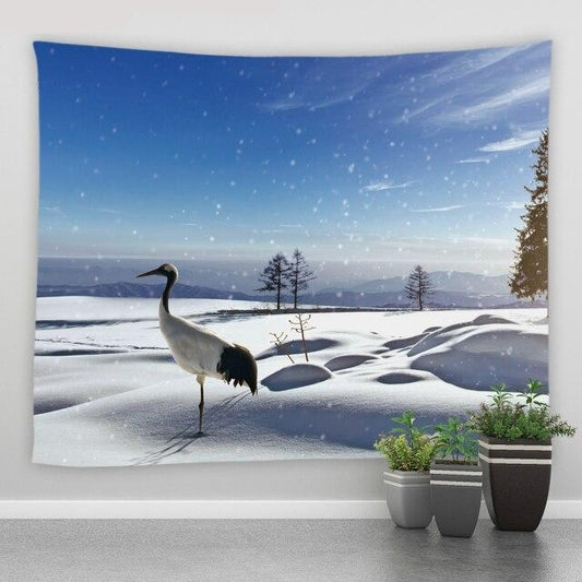 Winter Bird Garden Tapestry - Clover Online