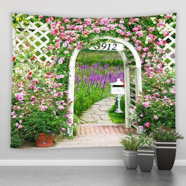 Garden Archway Tapestry - Clover Online