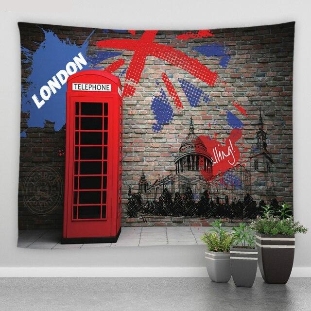 London Graffiti Style Garden Tapestry - Clover Online