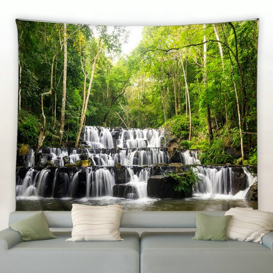 Tropical Waterfall Garden Tapestry - Clover Online