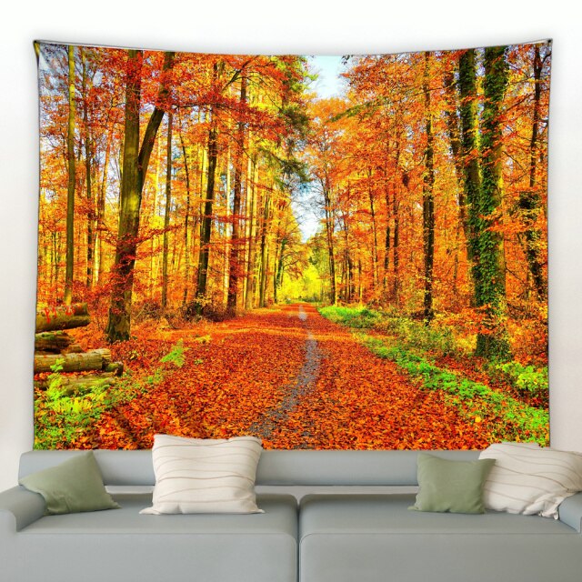 Fallen Leaves Woodland Garden Tapestry - Clover Online