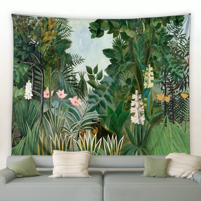 Hiding Animals Tropical Garden Tapestry - Clover Online