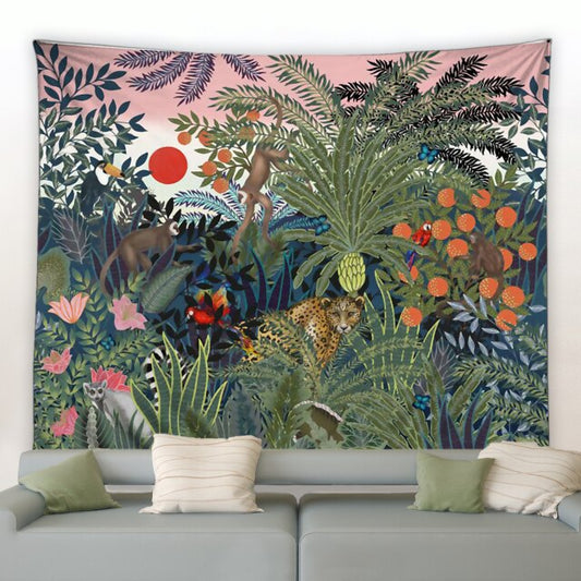 Rainforest Tropical Garden Tapestry - Clover Online
