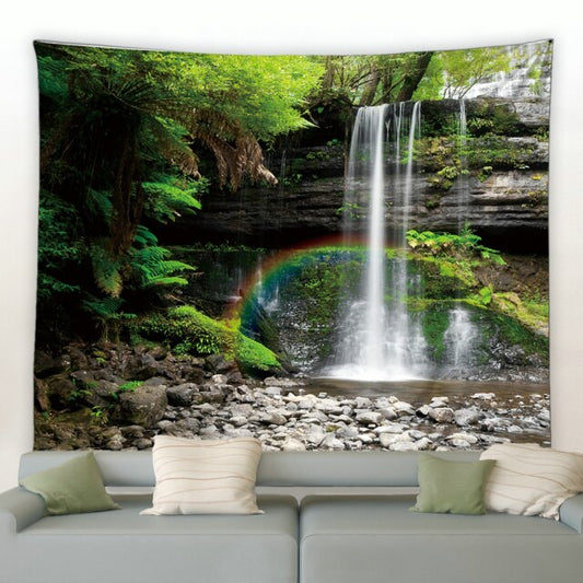 Rainbow Forest Waterfall Garden Tapestry - Clover Online