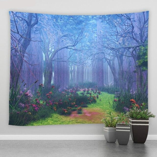 Misty Woodland Garden Tapestry - Clover Online