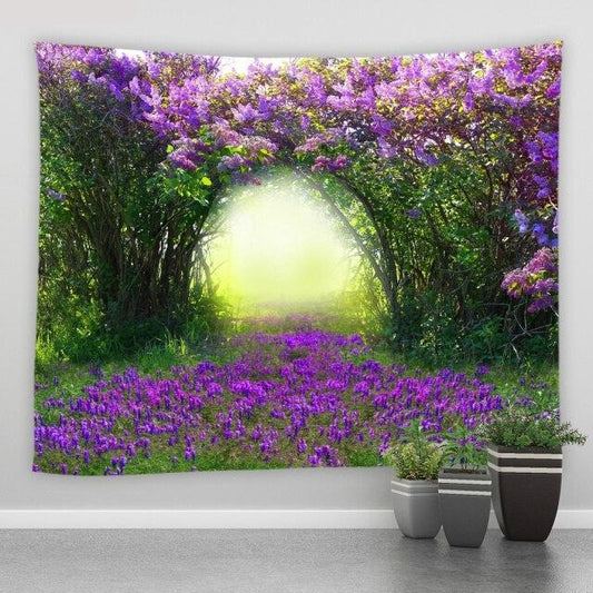 Purple Garden Archway Tapestry - Clover Online