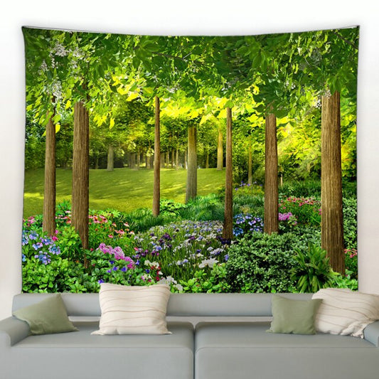 Natural Park Flowers Garden Tapestry - Clover Online