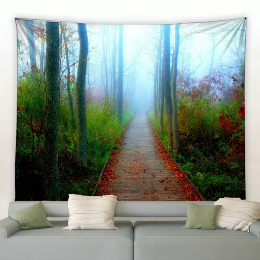 Autumn Woodland Mystic Path Garden Tapestry - Clover Online