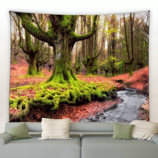 Shaped Tree Garden Tapestry - Clover Online