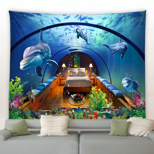 Underwater Bedroom Garden Tapestry - Clover Online
