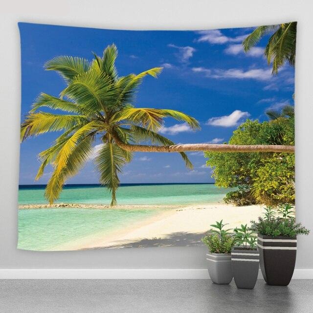 Horizontal Growing Palm Tree Garden Tapestry - Clover Online