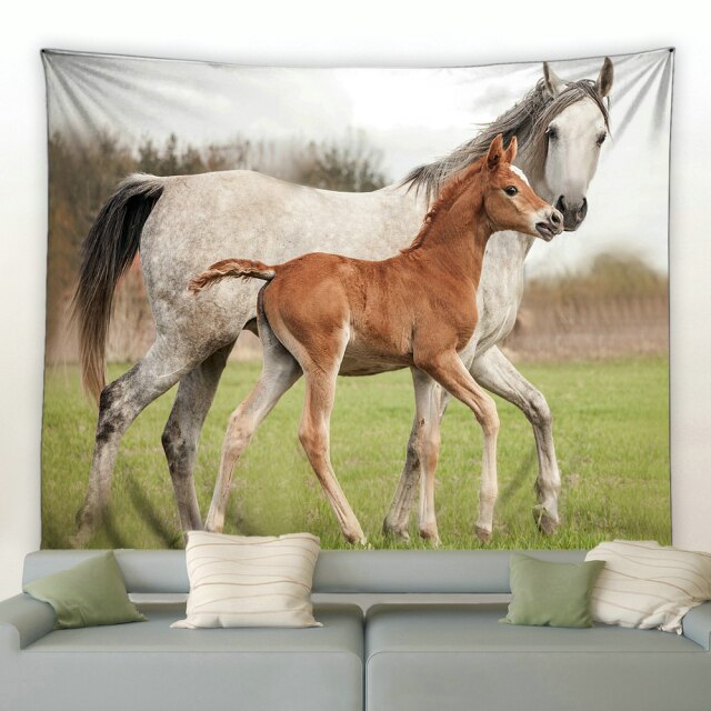 Horse And Foal Garden Tapestry - Clover Online