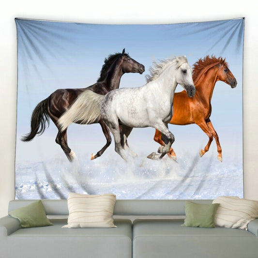 Running Horses Garden Tapestry - Clover Online