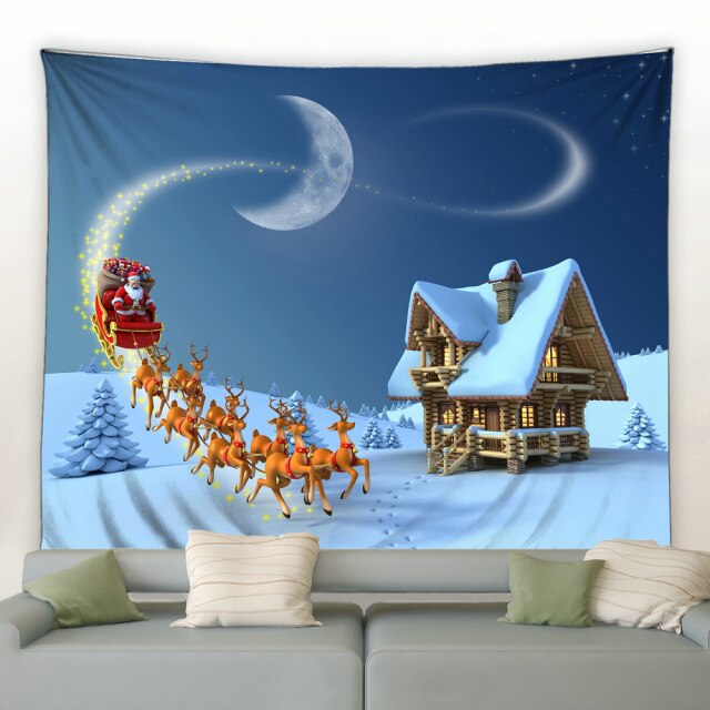 Landing Sleigh Christmas Tapestry - Clover Online