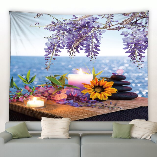 Zen Beach Style Garden Tapestry - Clover Online