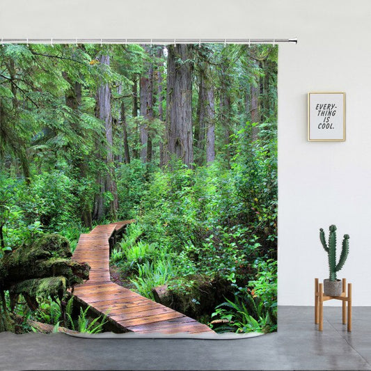 Forest Walkway Style Garden Shower Curtain - Clover Online